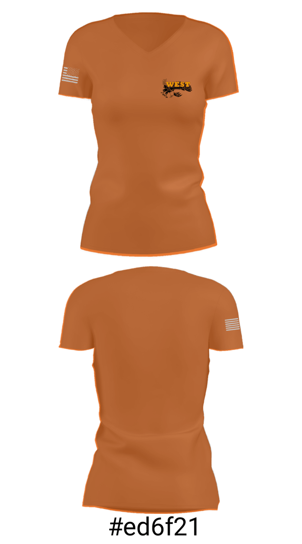 Women's Short Sleeve Vneck Shirt, West High School Gymnastics, Spirit Store, Teamtime, Team time, sublimation, custom sports apparel, team uniforms, spirit wear, spiritwear, sports uniforms, custom shirts, team store, custom team store, fundraiser sports, apparel fundraiser