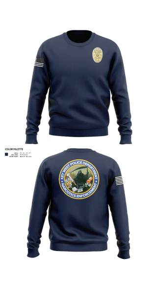 Crew Neck Sweatshirt, Key West Police Department, , Teamtime, Team time, sublimation, custom sports apparel, team uniforms, spirit wear, spiritwear, sports uniforms, custom shirts, team store, custom team store, fundraiser sports, apparel fundraiser