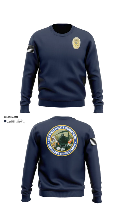 Key West Police Department 73873971 Crew Neck Sweatshirt - 22
