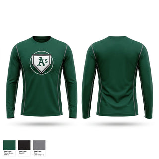Long Sleeve Performance Shirt, Quad City A's, Baseball, Teamtime, Team time, sublimation, custom sports apparel, team uniforms, spirit wear, spiritwear, sports uniforms, custom shirts, team store, custom team store, fundraiser sports, apparel fundraiser