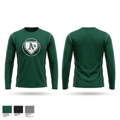 Quad City A's Long Sleeve Performance Shirt 2