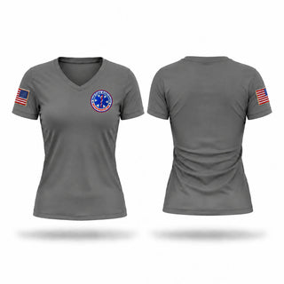 Womens Short Sleeve Vneck Shirt, Redi Care, EMS/EMT, Teamtime, Team time, sublimation, custom sports apparel, team uniforms, spirit wear, spiritwear, sports uniforms, custom shirts, team store, custom team store, fundraiser sports, apparel fundraiser