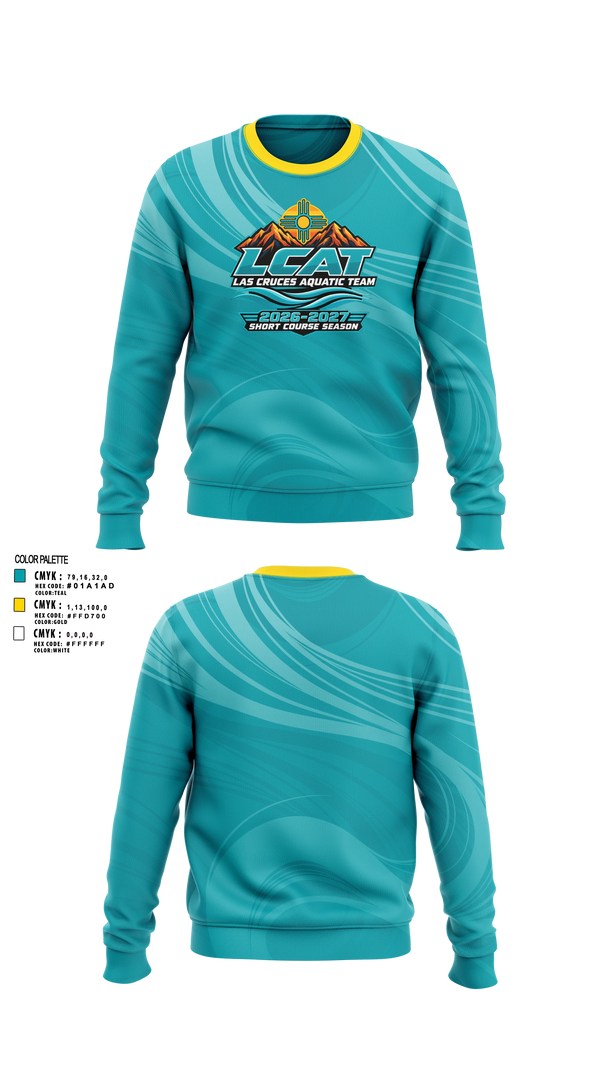 Crew Neck Sweatshirt, Las Cruces Aquatic Team, Swimming, Teamtime, Team time, sublimation, custom sports apparel, team uniforms, spirit wear, spiritwear, sports uniforms, custom shirts, team store, custom team store, fundraiser sports, apparel fundraiser