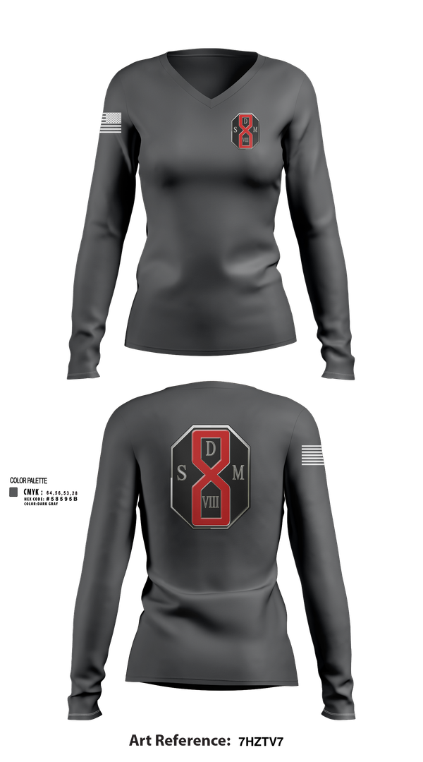 Womens Long Sleeve Vneck Shirt, San Dimas Sheriffs Station, , Teamtime, Team time, sublimation, custom sports apparel, team uniforms, spirit wear, spiritwear, sports uniforms, custom shirts, team store, custom team store, fundraiser sports, apparel fundraiser