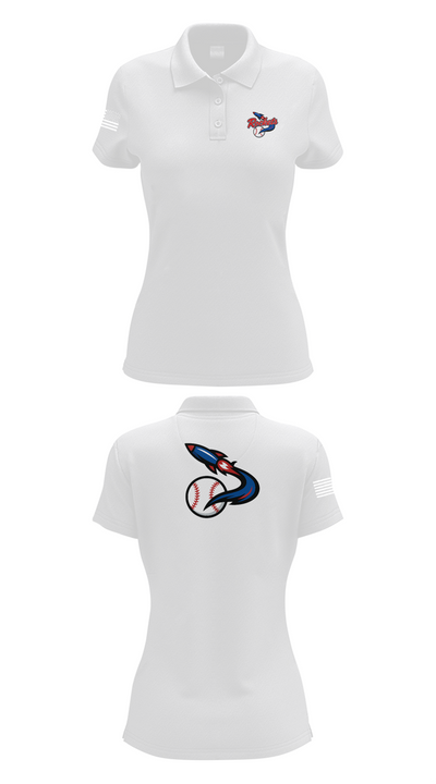 Space Coast Rockets 70599512 Women's Short Sleeve Performance Polo  - 17