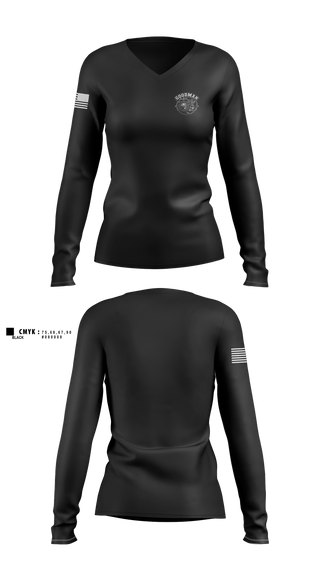 Womens Long Sleeve Vneck Shirt, RPD, Police, Teamtime, Team time, sublimation, custom sports apparel, team uniforms, spirit wear, spiritwear, sports uniforms, custom shirts, team store, custom team store, fundraiser sports, apparel fundraiser