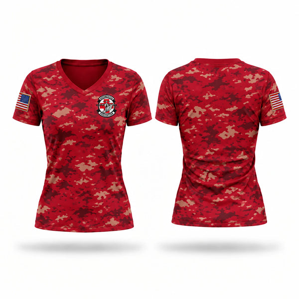 Womens Short Sleeve Vneck Shirt, AFJROTC, Air Force, Teamtime, Team time, sublimation, custom sports apparel, team uniforms, spirit wear, spiritwear, sports uniforms, custom shirts, team store, custom team store, fundraiser sports, apparel fundraiser