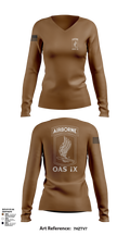 173RD ABN 21007449 Women's Long Sleeve V-neck Shirt - 102