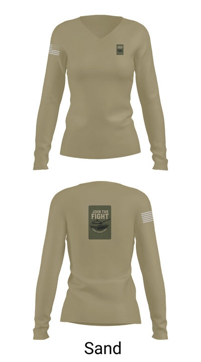 Army Recruiting 10395648 Women's Long Sleeve V-neck Shirt - 97