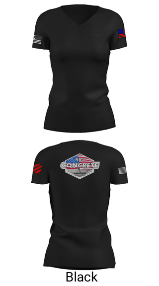 Women's Short Sleeve Vneck Shirt, RBJ Concrete, , Teamtime, Team time, sublimation, custom sports apparel, team uniforms, spirit wear, spiritwear, sports uniforms, custom shirts, team store, custom team store, fundraiser sports, apparel fundraiser