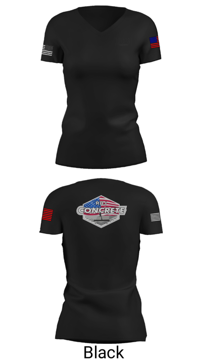 RBJ Concrete 52561308 Women's Short Sleeve V-neck Shirt - 14