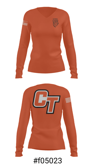 Women's Long Sleeve Vneck Shirt, Cape Girardeau Central High School Wrestling, Wrestling, Teamtime, Team time, sublimation, custom sports apparel, team uniforms, spirit wear, spiritwear, sports uniforms, custom shirts, team store, custom team store, fundraiser sports, apparel fundraiser