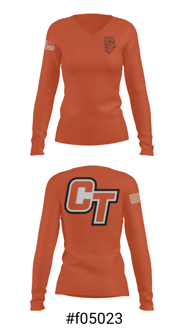 Women's Long Sleeve Vneck Shirt, Cape Girardeau Central High School Wrestling, Wrestling, Teamtime, Team time, sublimation, custom sports apparel, team uniforms, spirit wear, spiritwear, sports uniforms, custom shirts, team store, custom team store, fundraiser sports, apparel fundraiser