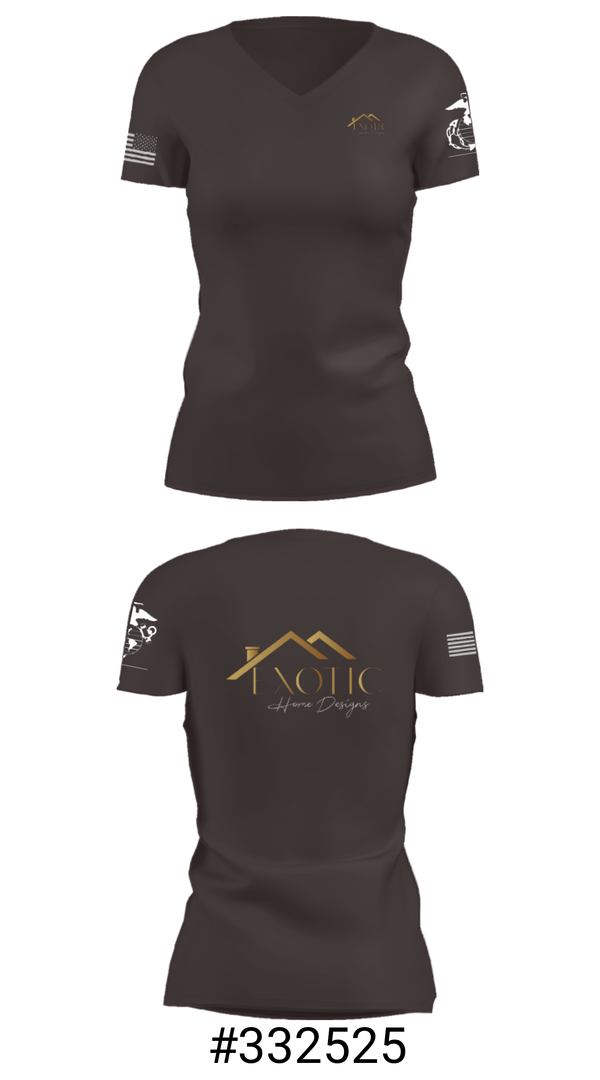 Women's Short Sleeve Vneck Shirt, Exotic home designs, , Teamtime, Team time, sublimation, custom sports apparel, team uniforms, spirit wear, spiritwear, sports uniforms, custom shirts, team store, custom team store, fundraiser sports, apparel fundraiser