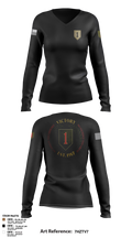 1st infantry division 88621490 Women's Long Sleeve V-neck Shirt - 3