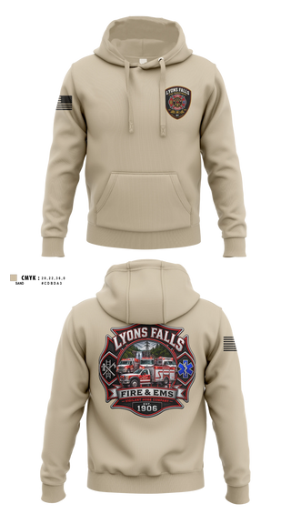 Hoodie, Lyons falls fire, Fire Department, Teamtime, Team time, sublimation, custom sports apparel, team uniforms, spirit wear, spiritwear, sports uniforms, custom shirts, team store, custom team store, fundraiser sports, apparel fundraiser