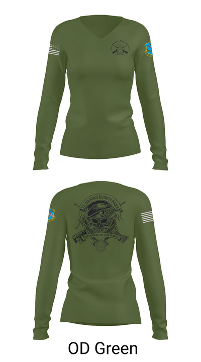 380th Security Police Squadron 85446587 Women's Long Sleeve V-neck Shirt - 57