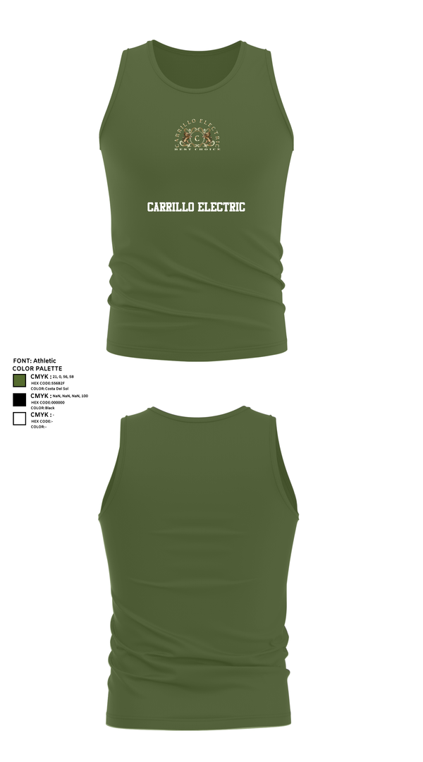 Tank Top, Carrillo electric, , Teamtime, Team time, sublimation, custom sports apparel, team uniforms, spirit wear, spiritwear, sports uniforms, custom shirts, team store, custom team store, fundraiser sports, apparel fundraiser