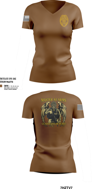 Womens Short Sleeve Vneck Shirt, Master at Arms, Navy, Teamtime, Team time, sublimation, custom sports apparel, team uniforms, spirit wear, spiritwear, sports uniforms, custom shirts, team store, custom team store, fundraiser sports, apparel fundraiser