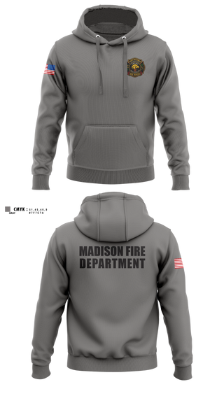 Hoodie, Madison Fire Department, Fire Department, Teamtime, Team time, sublimation, custom sports apparel, team uniforms, spirit wear, spiritwear, sports uniforms, custom shirts, team store, custom team store, fundraiser sports, apparel fundraiser