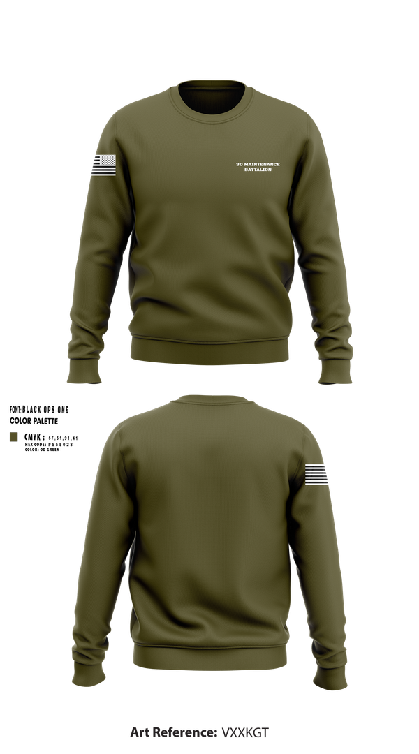 Crew Neck Sweatshirt, 3D Maintenance Battalion, , Teamtime, Team time, sublimation, custom sports apparel, team uniforms, spirit wear, spiritwear, sports uniforms, custom shirts, team store, custom team store, fundraiser sports, apparel fundraiser