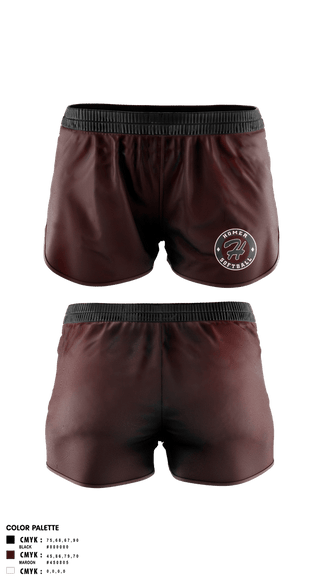 Womens Shorts, Homer Heat, Softball, Teamtime, Team time, sublimation, custom sports apparel, team uniforms, spirit wear, spiritwear, sports uniforms, custom shirts, team store, custom team store, fundraiser sports, apparel fundraiser