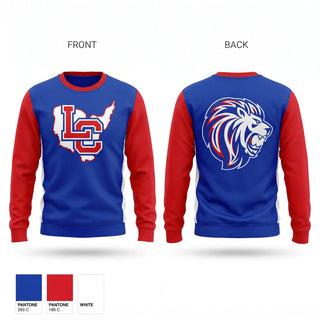 Crew Neck Sweatshirt, Lewis County Lions, , Teamtime, Team time, sublimation, custom sports apparel, team uniforms, spirit wear, spiritwear, sports uniforms, custom shirts, team store, custom team store, fundraiser sports, apparel fundraiser
