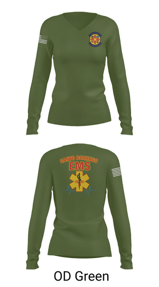 Womens Long Sleeve Vneck Shirt, SDEMS, , Teamtime, Team time, sublimation, custom sports apparel, team uniforms, spirit wear, spiritwear, sports uniforms, custom shirts, team store, custom team store, fundraiser sports, apparel fundraiser