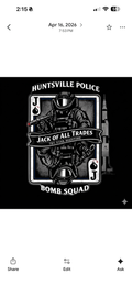 Huntsville Police Department Bomb Squad 61951311 Short Sleeve Performance Polo - 18