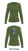 B Co 1/114th Maintenance 9686057 Women's Long Sleeve V-neck Shirt - 57