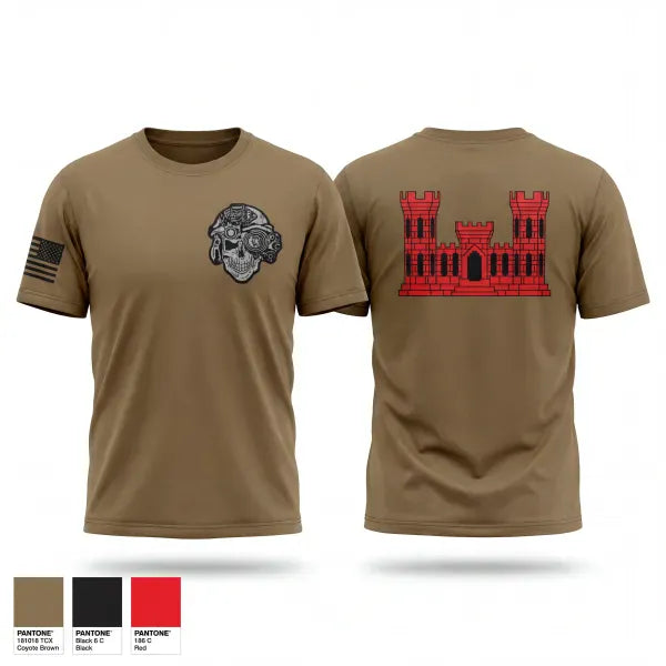 Old School Cotton Feel Shirt, 58th CEC, Army, Teamtime, Team time, sublimation, custom sports apparel, team uniforms, spirit wear, spiritwear, sports uniforms, custom shirts, team store, custom team store, fundraiser sports, apparel fundraiser