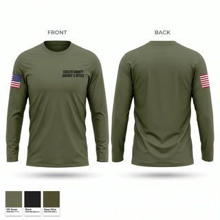 Long Sleeve Performance Shirt, CUSTER COUNTY SHERIFF'S OFFICE, Police, Teamtime, Team time, sublimation, custom sports apparel, team uniforms, spirit wear, spiritwear, sports uniforms, custom shirts, team store, custom team store, fundraiser sports, apparel fundraiser