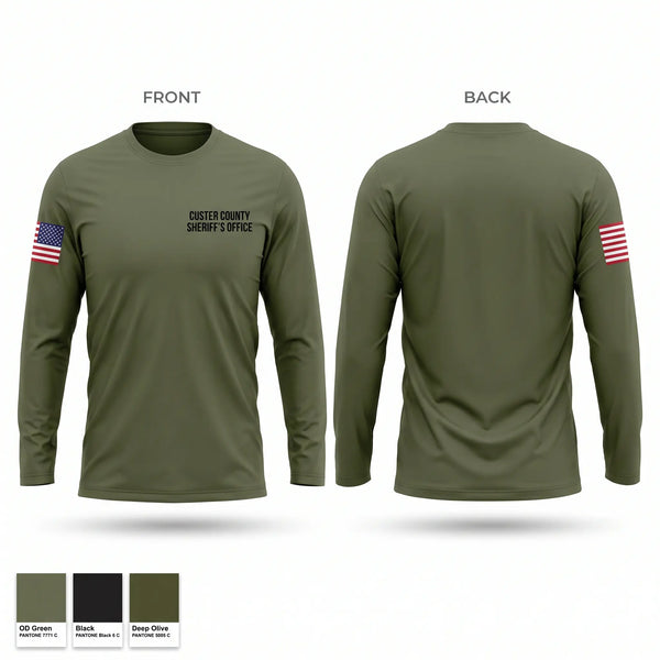 Long Sleeve Performance Shirt, CUSTER COUNTY SHERIFF'S OFFICE, Police, Teamtime, Team time, sublimation, custom sports apparel, team uniforms, spirit wear, spiritwear, sports uniforms, custom shirts, team store, custom team store, fundraiser sports, apparel fundraiser