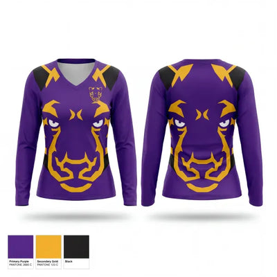 Aransas Pass High School Tennis 3688652 Women's Long Sleeve V-neck Shirt - 1