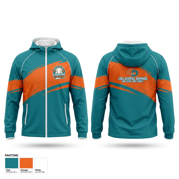 Windbreaker, Collateral Damage, Softball, Teamtime, Team time, sublimation, custom sports apparel, team uniforms, spirit wear, spiritwear, sports uniforms, custom shirts, team store, custom team store, fundraiser sports, apparel fundraiser