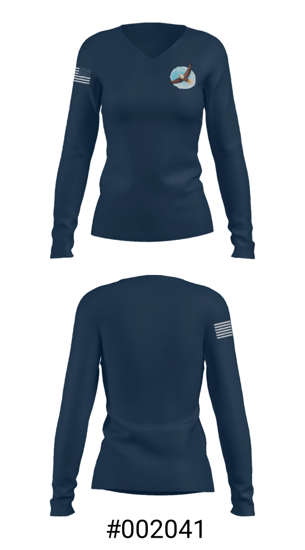 Women's Long Sleeve Vneck Shirt, Dorn Primary Center, Spirit Store, Teamtime, Team time, sublimation, custom sports apparel, team uniforms, spirit wear, spiritwear, sports uniforms, custom shirts, team store, custom team store, fundraiser sports, apparel fundraiser