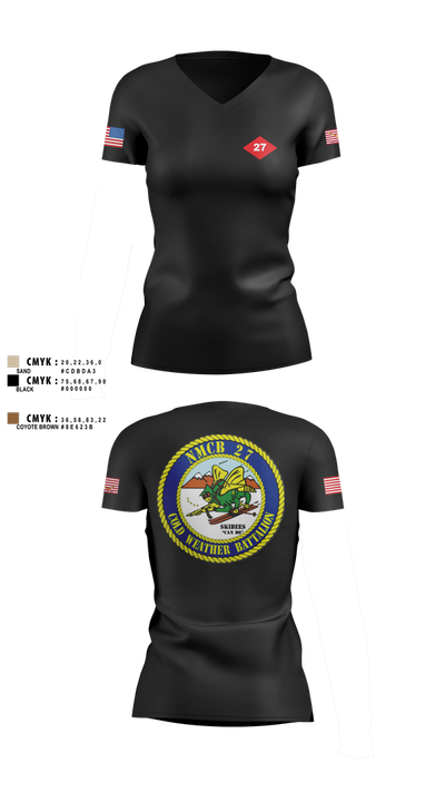 NMCB  27 Women's Short Sleeve V-neck Shirt - 3