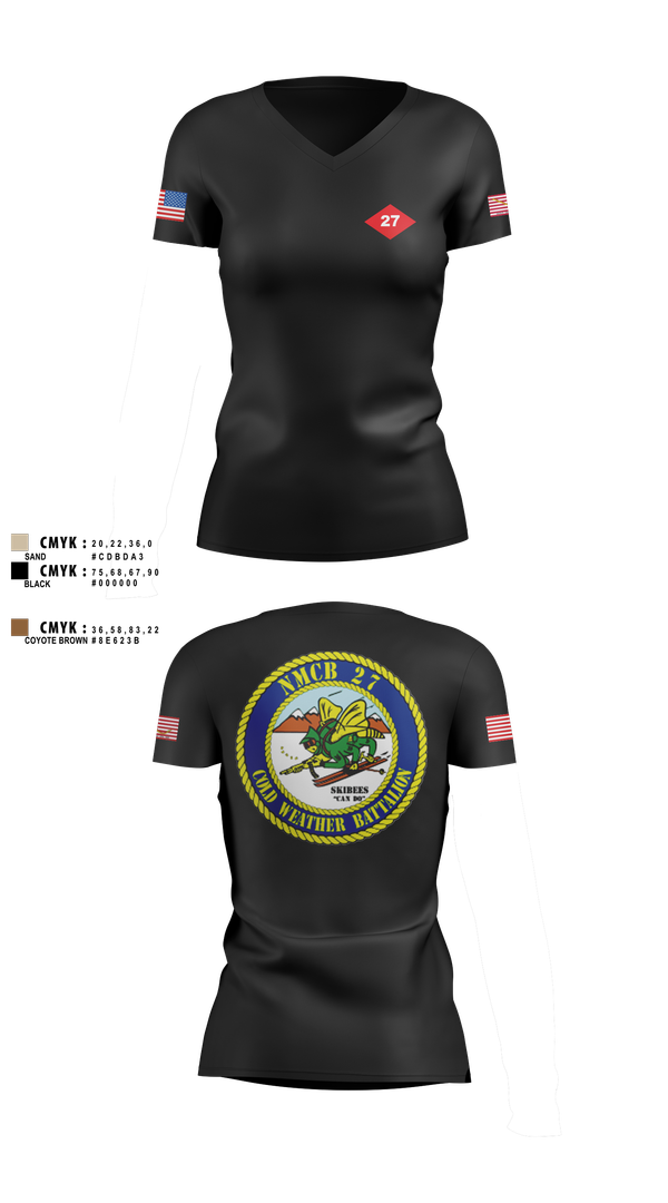 Womens Short Sleeve Vneck Shirt, NMCB  27, Navy, Teamtime, Team time, sublimation, custom sports apparel, team uniforms, spirit wear, spiritwear, sports uniforms, custom shirts, team store, custom team store, fundraiser sports, apparel fundraiser