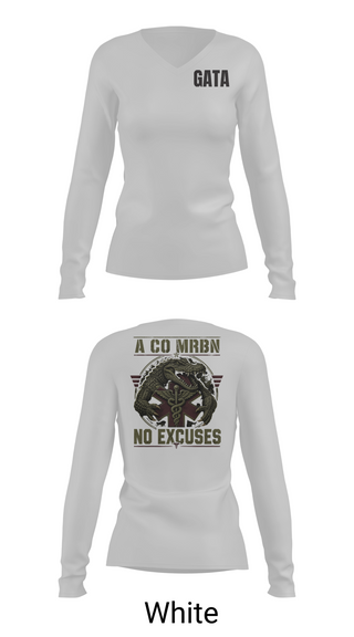 Womens Long Sleeve Vneck Shirt, MRBN -A Co, Army, Teamtime, Team time, sublimation, custom sports apparel, team uniforms, spirit wear, spiritwear, sports uniforms, custom shirts, team store, custom team store, fundraiser sports, apparel fundraiser