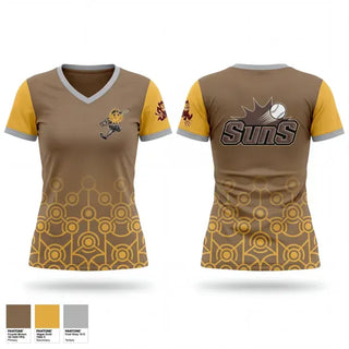 Womens Short Sleeve Vneck Shirt, Del oro sun devils, Baseball, Teamtime, Team time, sublimation, custom sports apparel, team uniforms, spirit wear, spiritwear, sports uniforms, custom shirts, team store, custom team store, fundraiser sports, apparel fundraiser