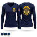 Department of public safety 16035027 Women's Long Sleeve V-neck Shirt - 1