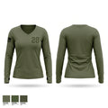 28 94603675 Women's Long Sleeve V-neck Shirt - 1