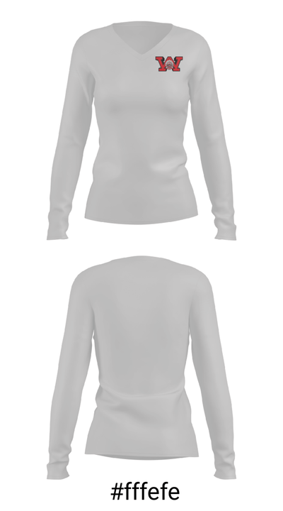 Wayne High School Basketball 23994614 Women's Long Sleeve V-neck Shirt - 20