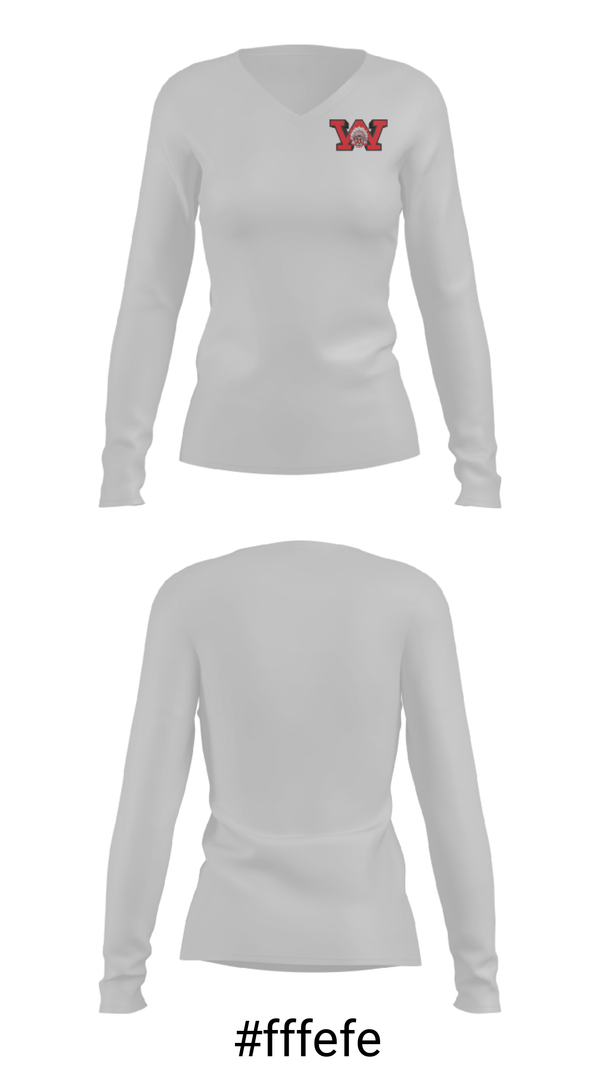 Women's Long Sleeve Vneck Shirt, Wayne High School Basketball, Men's Basketball, Teamtime, Team time, sublimation, custom sports apparel, team uniforms, spirit wear, spiritwear, sports uniforms, custom shirts, team store, custom team store, fundraiser sports, apparel fundraiser