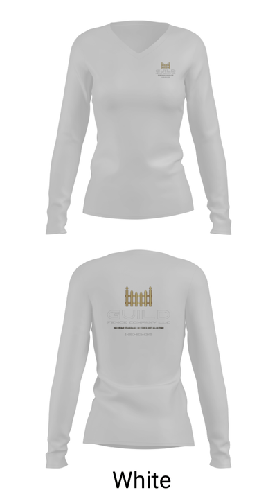 Guild fence company LLC 56569475 Women's Long Sleeve V-neck Shirt - 6