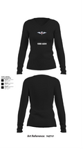 93rd AGOW 64240492 Women's Long Sleeve V-neck Shirt - 22