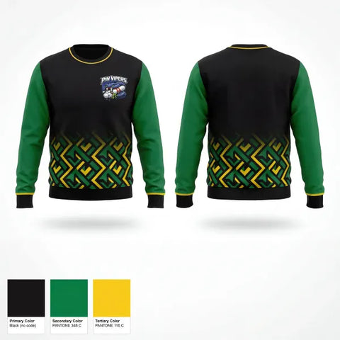 Crew Neck Sweatshirt, Pin vipersPinvipers, Bowling, Teamtime, Team time, sublimation, custom sports apparel, team uniforms, spirit wear, spiritwear, sports uniforms, custom shirts, team store, custom team store, fundraiser sports, apparel fundraiser