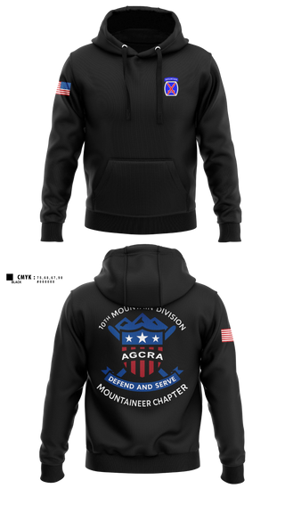 Hoodie, Mountaineer Chapter Adjutant General Regimental Association, Army, Teamtime, Team time, sublimation, custom sports apparel, team uniforms, spirit wear, spiritwear, sports uniforms, custom shirts, team store, custom team store, fundraiser sports, apparel fundraiser