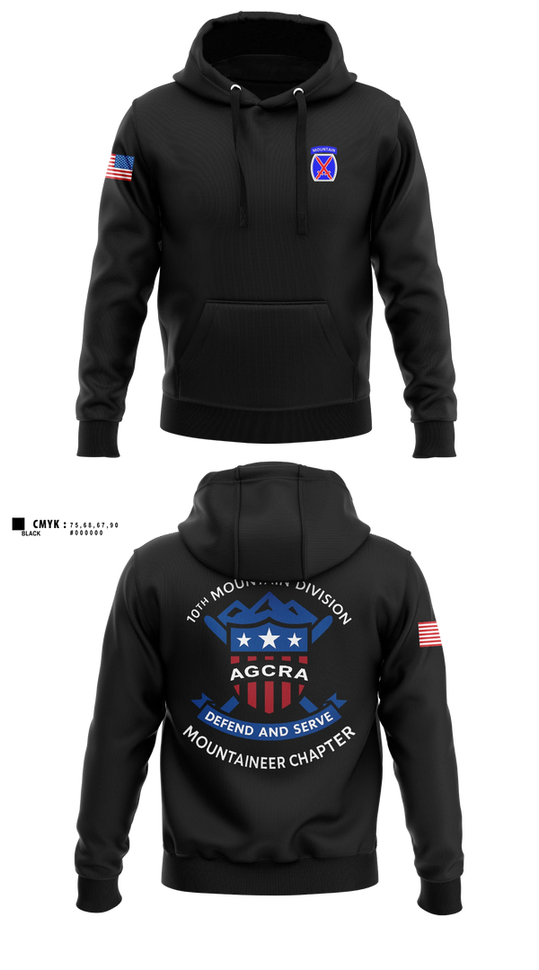 Hoodie, Mountaineer Chapter Adjutant General Regimental Association, Army, Teamtime, Team time, sublimation, custom sports apparel, team uniforms, spirit wear, spiritwear, sports uniforms, custom shirts, team store, custom team store, fundraiser sports, apparel fundraiser