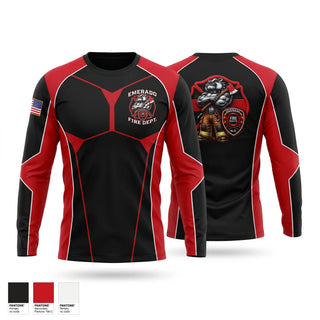 Long Sleeve Performance Shirt, Emerado Volunteer Fire Department, Fire Department, Teamtime, Team time, sublimation, custom sports apparel, team uniforms, spirit wear, spiritwear, sports uniforms, custom shirts, team store, custom team store, fundraiser sports, apparel fundraiser